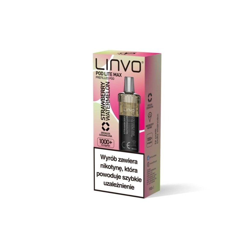 Vbar Linvo Pod Lite MAX Replacement Pod - Strawberry Watermelon 20mg | EliqVapoteur