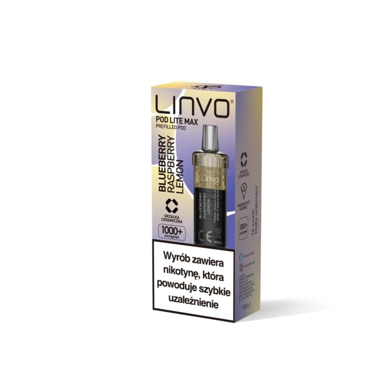 Wkład Vbar Linvo Pod Lite MAX - Myrtille Framboise Citron 20mg (A25) | Eliq Vapoteur