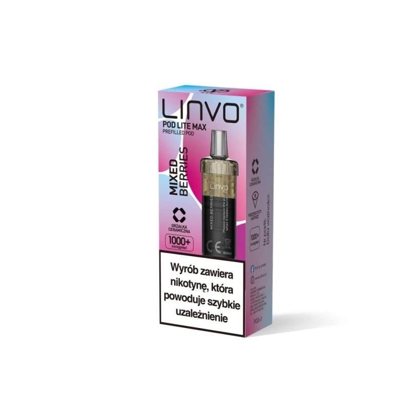 Linvo Pod Lite MAX Replacement Pod - Mixed Berries 20mg | EliqVapoteur