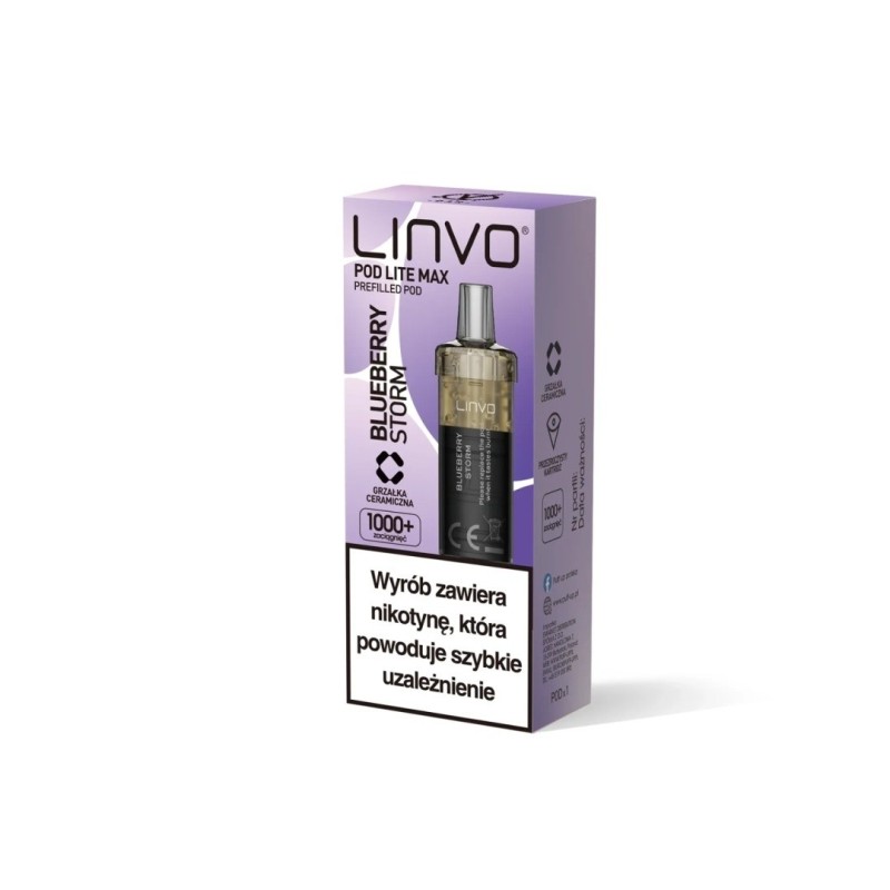 Wkład Vbar Linvo Pod Lite MAX - Blueberry Storm 20mg (A25) | Eliq Vapoteur