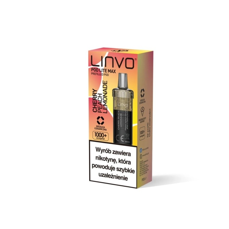 Wkład Vbar Linvo Pod Lite MAX - Cerise Pêche Limonade 20mg (A25) | Eliq Vapoteur