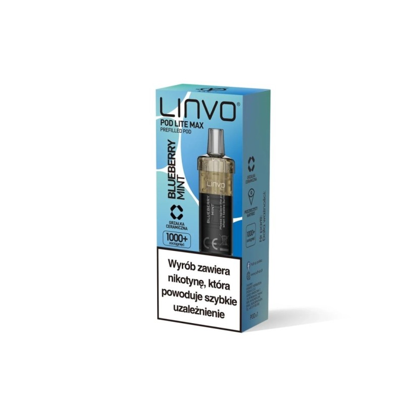 Wkład Vbar Linvo Pod Lite MAX - Blueberry Mint 20mg (A25) | Eliq Vapoteur