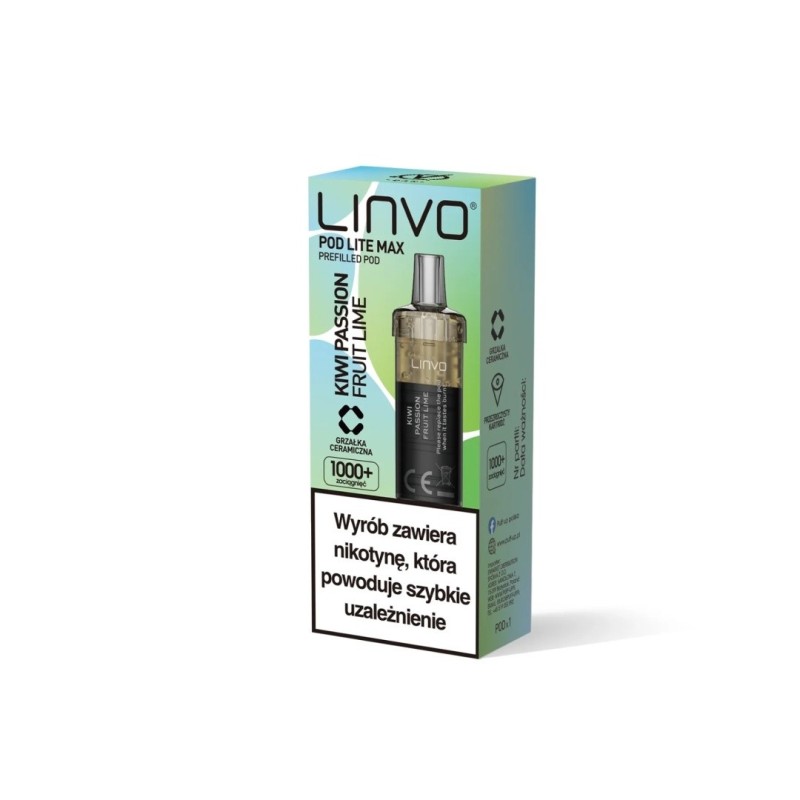 Wkład Vbar Linvo Pod Lite MAX - Kiwi Passion Fruit Lime 20mg (A25) | Eliq Vapoteur