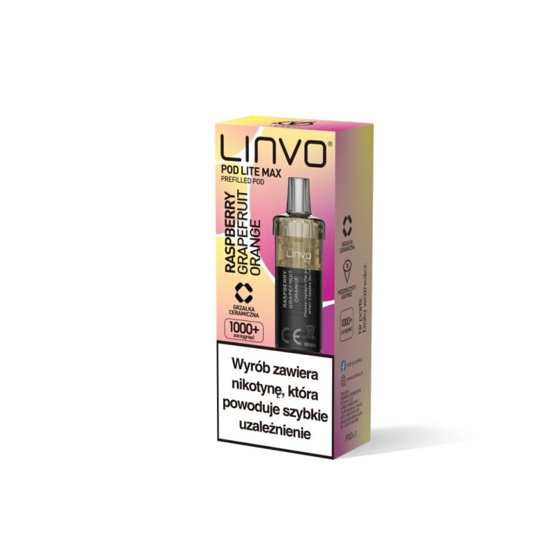 Wkład Vbar Linvo Pod Lite MAX - Framboise Pamplemousse Orange 20mg (A25) | Eliq Vapoteur
