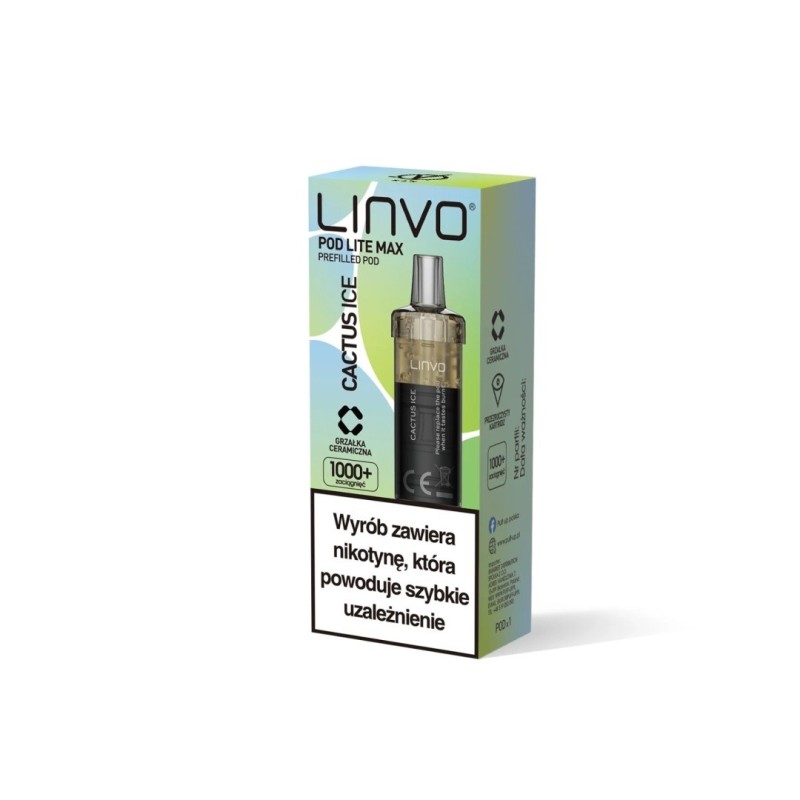 Wkład Vbar Linvo Pod Lite MAX - Cactus Ice 20mg (A25) | Eliq Vapoteur