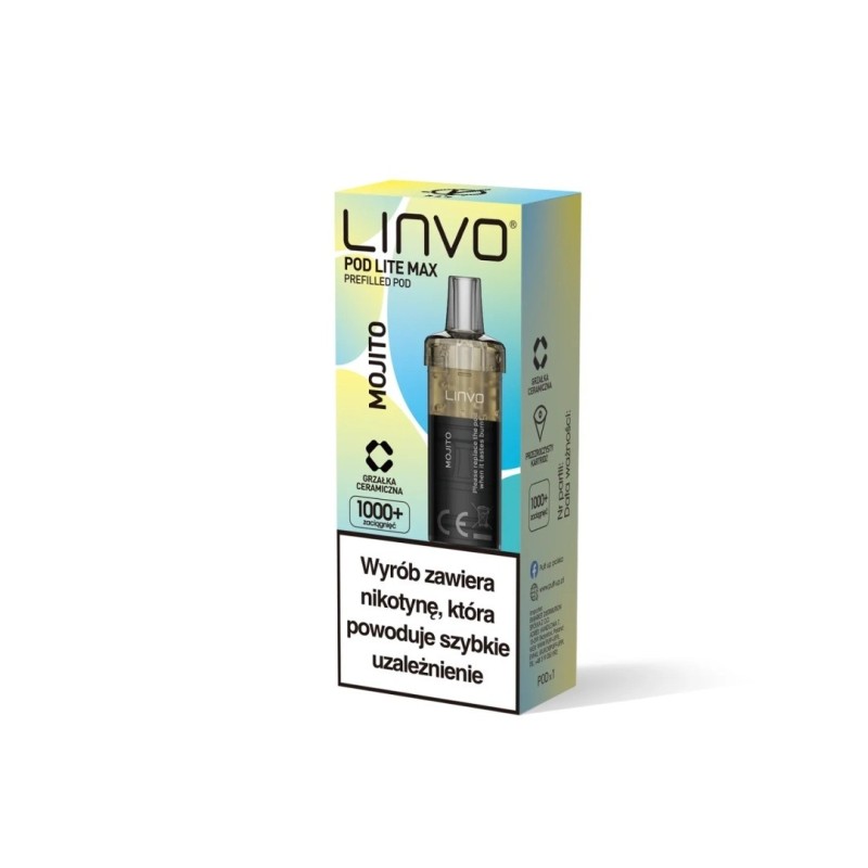 Linvo Pod Lite MAX Replacement Pod - Mojito 20mg | EliqVapoteur