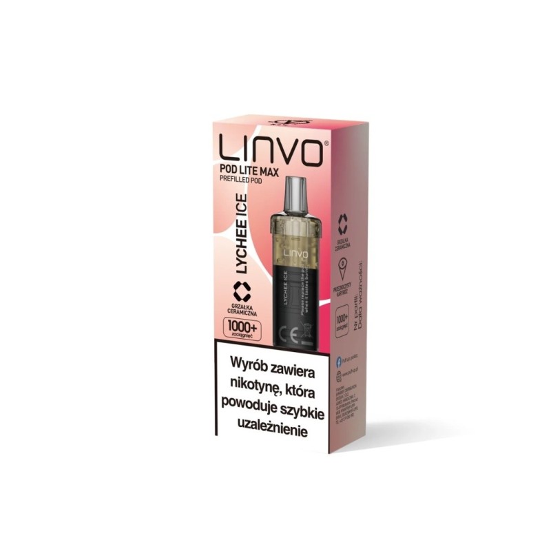 Wkład Vbar Linvo Pod Lite MAX - Litchi 20mg (A25) | Eliq Vapoteur