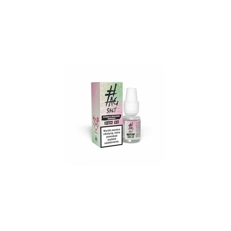 Liquid Hasztag Drinks Salt 10ml - Strawberry Watermelon Bubblegum 20mg (A25) | Eliq Vapoteur