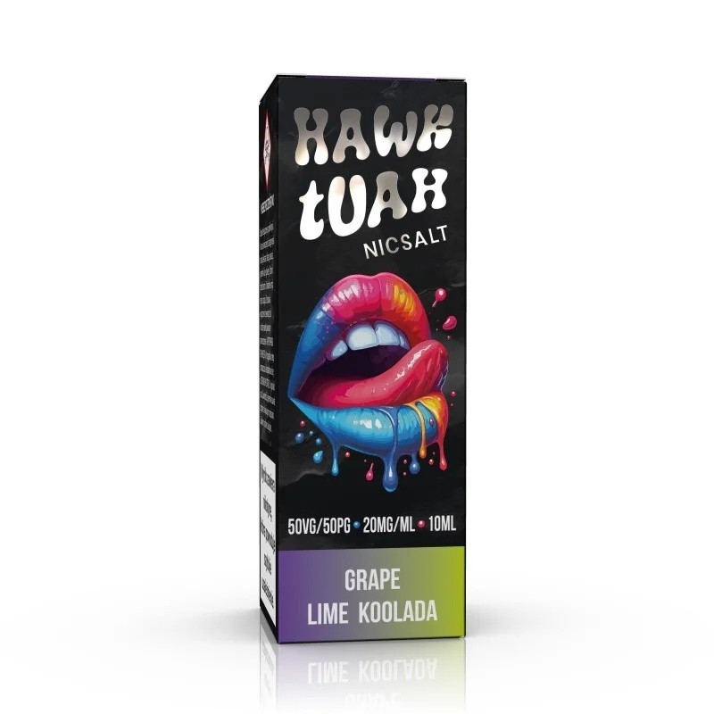 Liquid HAWK TUAH Salt 10ml - Grape Lime Koolada 20mg (A25) | Eliq Vapoteur