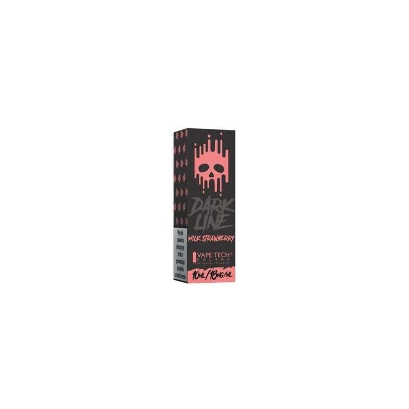 Liquid DARK LINE 10ml - Milk Strawberry 18mg (A25) | Eliq Vapoteur