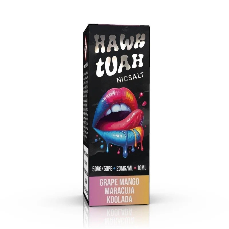 Hawk Tuah Salt E-liquid 10ml - Grape Mango Passion Fruit Koolada 20mg | EliqVapoteur