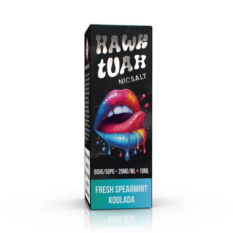 Liquid HAWK TUAH Sel 10ml - Menthe Verte Fraîche Koolada 20mg (A25) | Eliq Vapoteur
