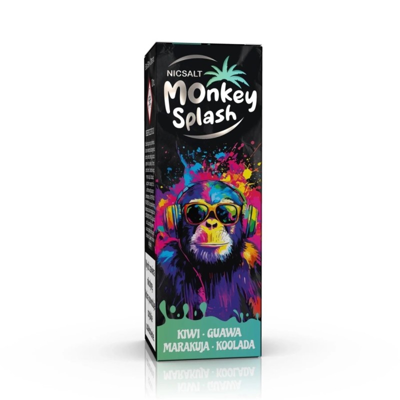 Liquid Monkey Splash Salt - Kiwi Guava Passion Fruit Koolada 20mg (A25) | Eliq Vapoteur