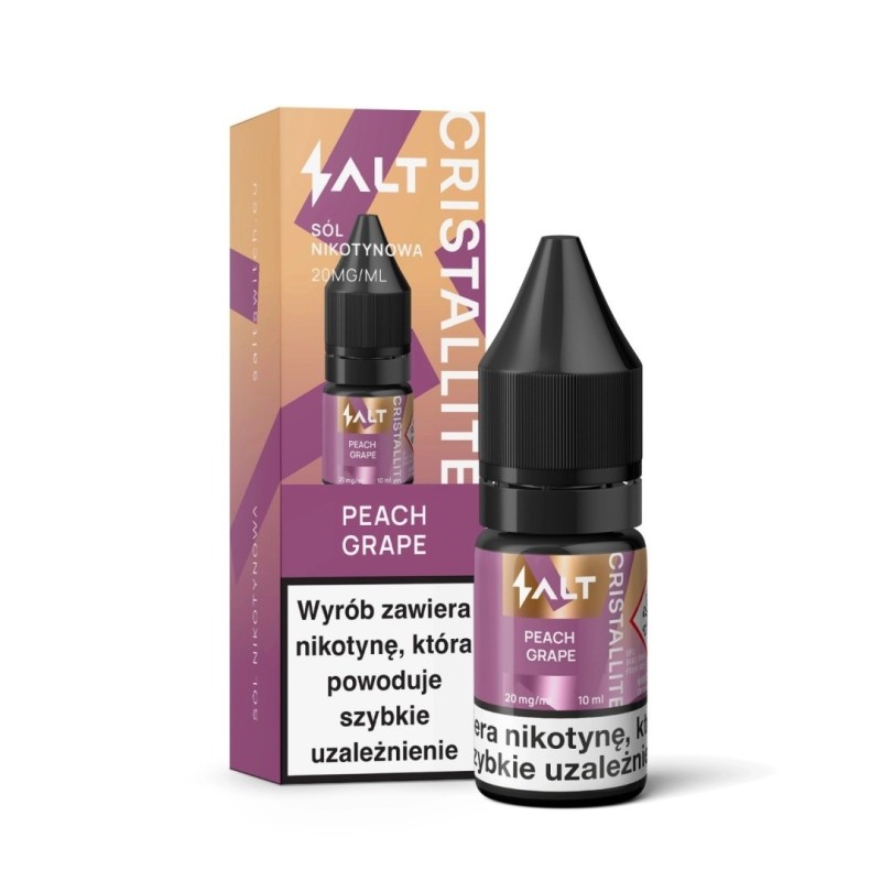 LIQUID CRISTALLITE Sel 10ml 20mg - Pêche Raisin (A25) | Eliq Vapoteur