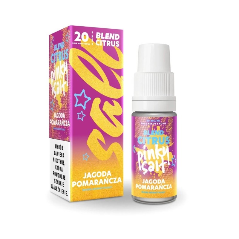 Liquid Pinky Vape Citrus Salt 10ml - Fraise Orange 20mg (A25) | Eliq Vapoteur