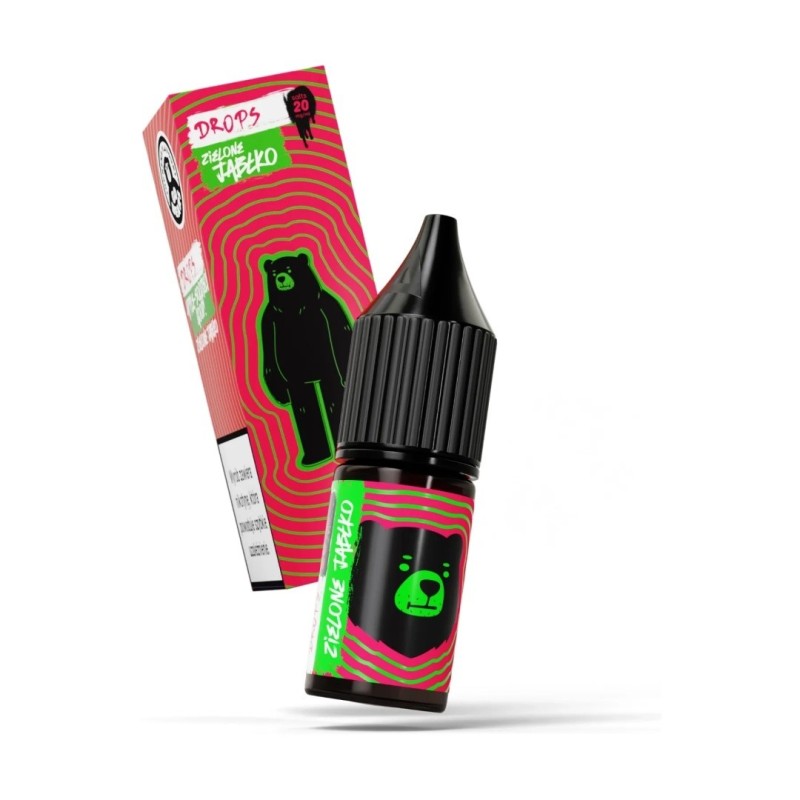 Liquid Go Bears Drops Salt 10ml - Zielone Jabłko 20mg (A25) | Eliq Vapoteur