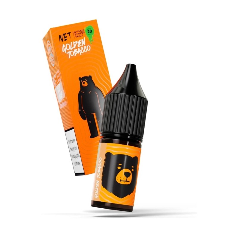 Liquid Go Bears Net Salt 10ml - Golden Tobacco 20mg (A25) | Eliq Vapoteur
