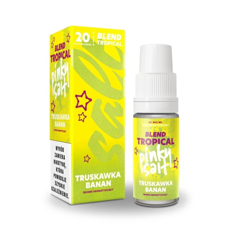 Pinky Vape Tropical Salt E-liquid 10ml - Strawberry Banana 20mg | EliqVapoteur