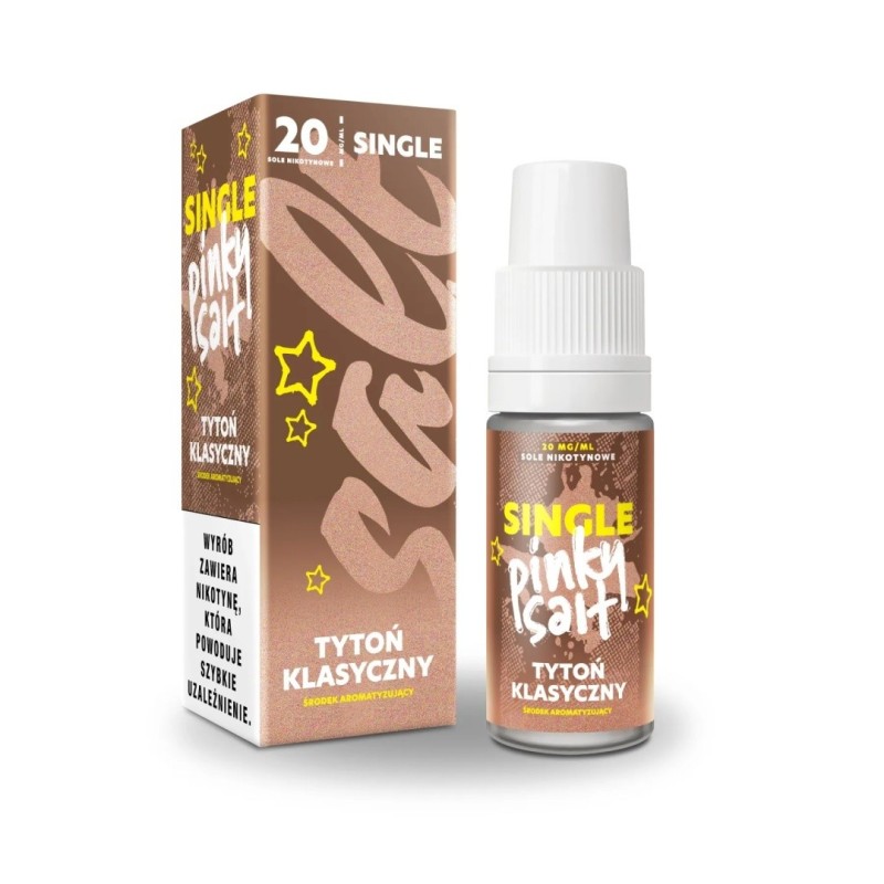 Liquid Pinky Vape Single Salt 10ml - Tabac Classique 20mg (A25) | Eliq Vapoteur