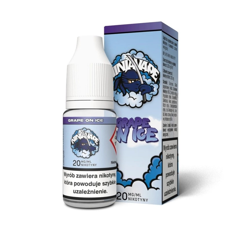Liquid Ninja Vape Salt 10ml - Grape On Ice 20mg (A25) | Eliq Vapoteur