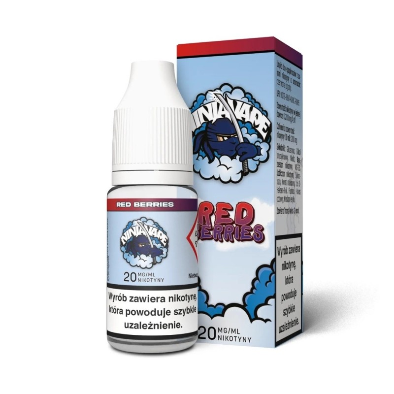 Liquid Ninja Vape Salt 10ml - Red Berries 20mg (A25) | Eliq Vapoteur