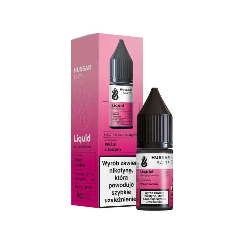 Liquid Hussar Salts 10ml - Cerise avec Glace 20mg (A25) | Eliq Vapoteur