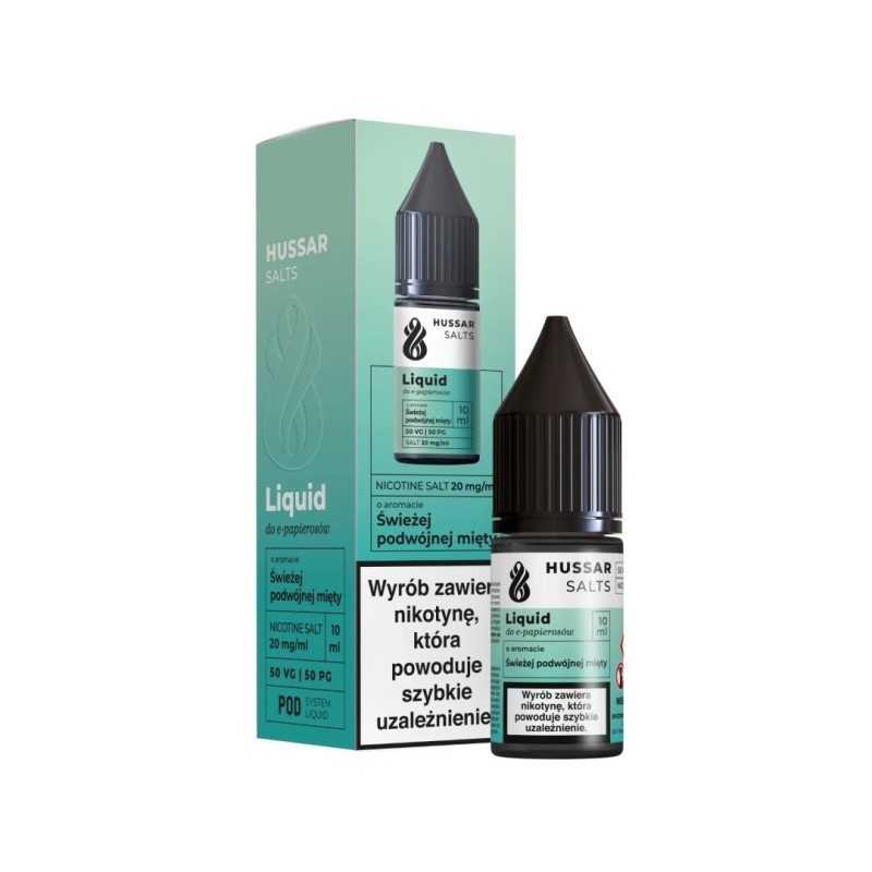 Liquid Hussar Salts 10ml - Menthe Double Fraîche 20mg (A25) | Eliq Vapoteur