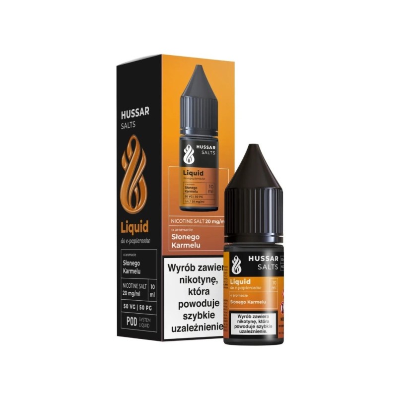 Liquid Hussar Salts 10ml - Caramel Salé 20mg (A25) | Eliq Vapoteur