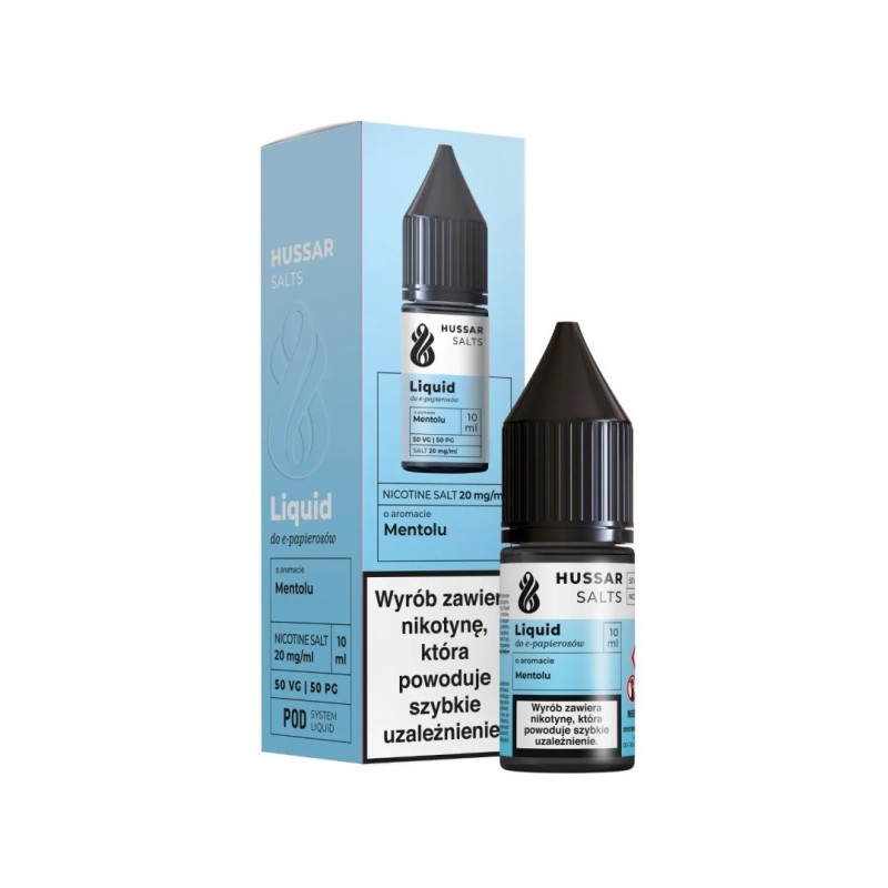 Liquid Hussar Salts 10ml - Menthol 20mg (A25) | Eliq Vapoteur