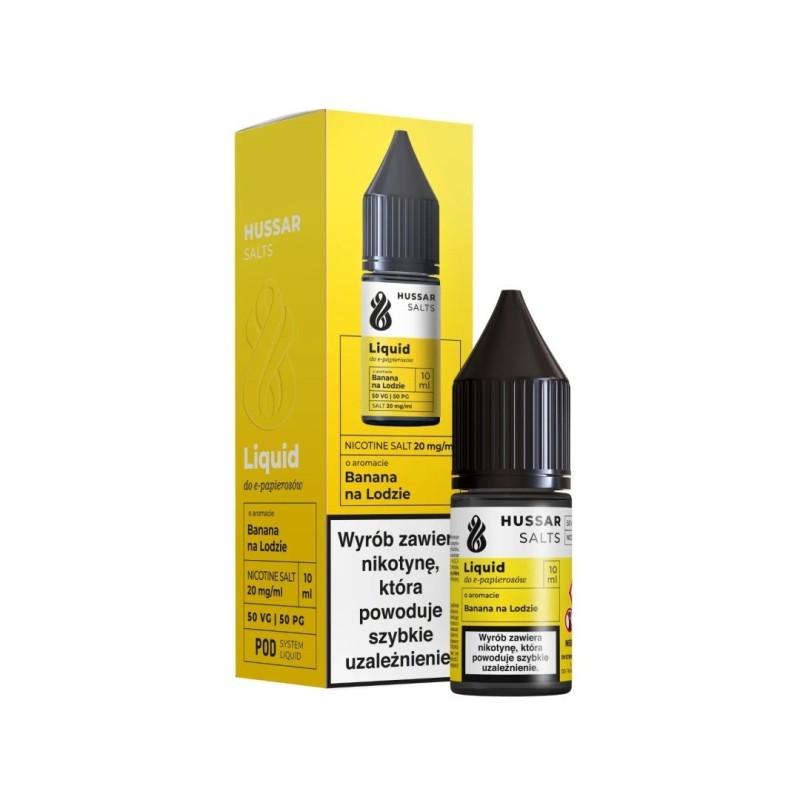 Liquid Hussar Salts 10ml - Banane sur Glace 20mg (A25) | Eliq Vapoteur