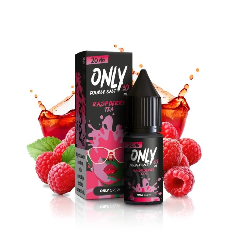 Liquid Only Double Salt 10ml - Raspberry Tea 20mg | Eliq Vapoteur