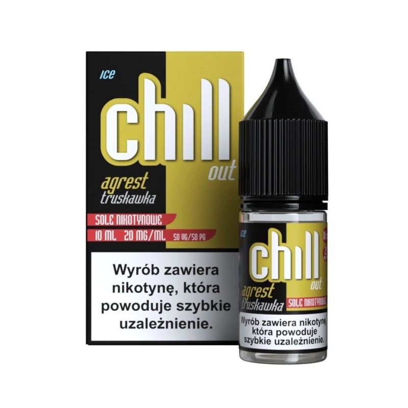 Chill Out Salt E-liquid 10ml - Gooseberry Strawberry Ice 20mg | EliqVapoteur