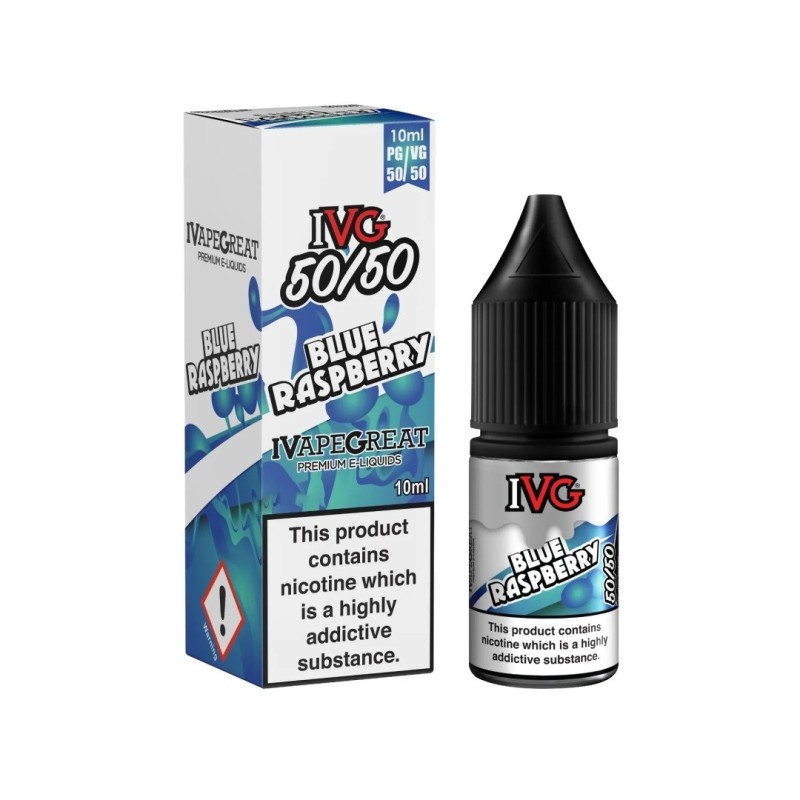 IVG 50/50 E-liquid 10ml - Blue Raspberry 12mg | EliqVapoteur