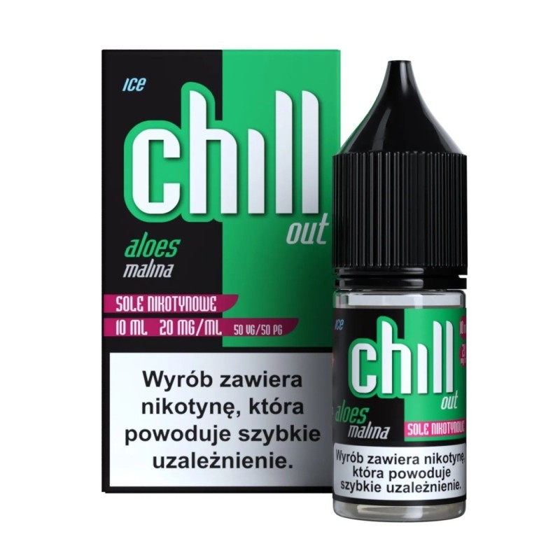 Chill Out Salt E-liquid 10ml - Aloe Raspberry Ice 20mg | EliqVapoteur