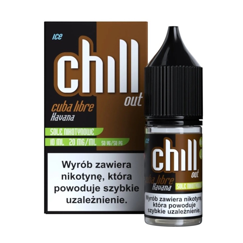 Chill Out Salt E-liquid 10ml - Cuba Libre Havana Ice 20mg | EliqVapoteur