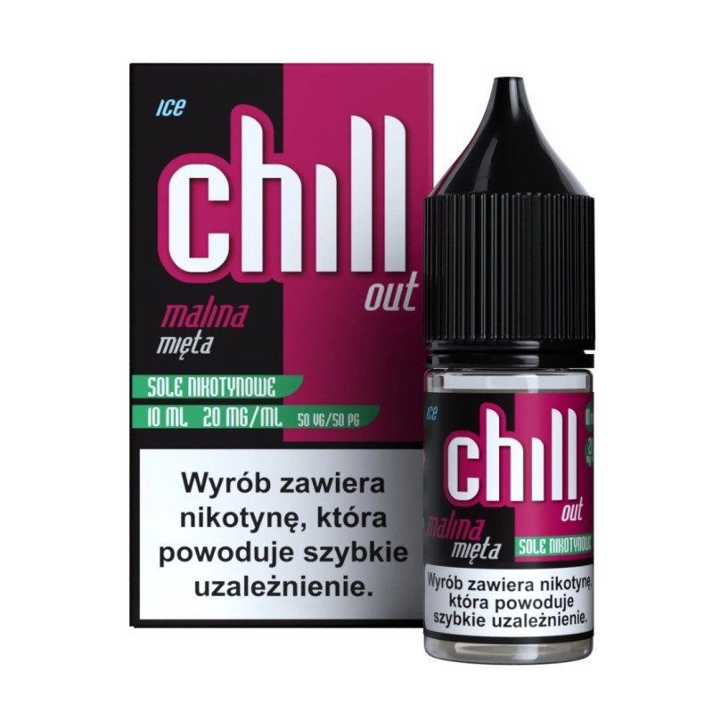 Liquid Chill Out Salt 10ml - Raspberry Mint Ice 20mg (A25) | Eliq Vapoteur
