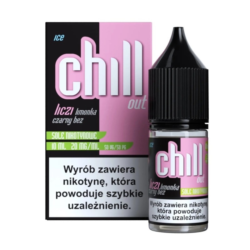 Liquid Chill Out Salt 10ml - Liczi Limonka Czarny Bez Ice 20mg (A25) | Eliq Vapoteur