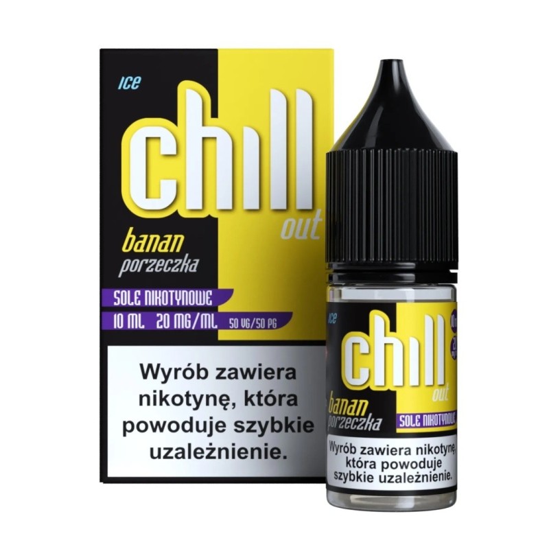 Liquid Chill Out Salt 10ml - Banan Porzeczka Ice 20mg (A25) | Eliq Vapoteur