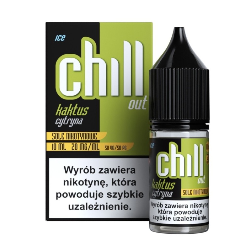 Chill Out Salt E-liquid 10ml - Cactus Lemon Ice 20mg | EliqVapoteur