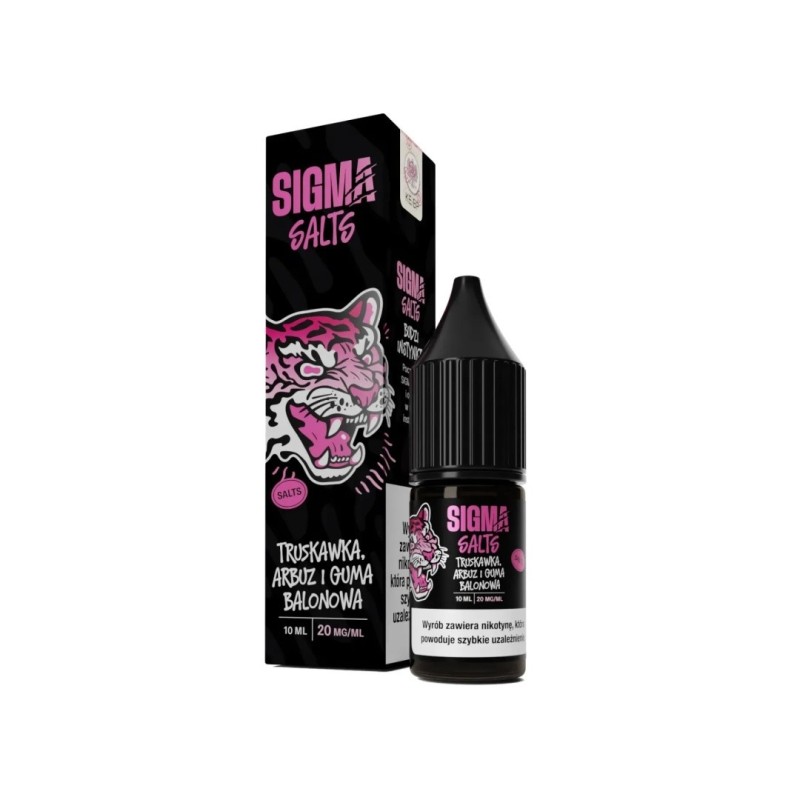 Liquid Sigma Salts 10ml - Truskawka Arbuz Guma Balonowa 20mg (A25) | Eliq Vapoteur