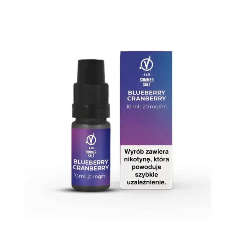 Liquid VBar Summer Salt 10ml - Blueberry Cranberry 20mg (A25) | Eliq Vapoteur
