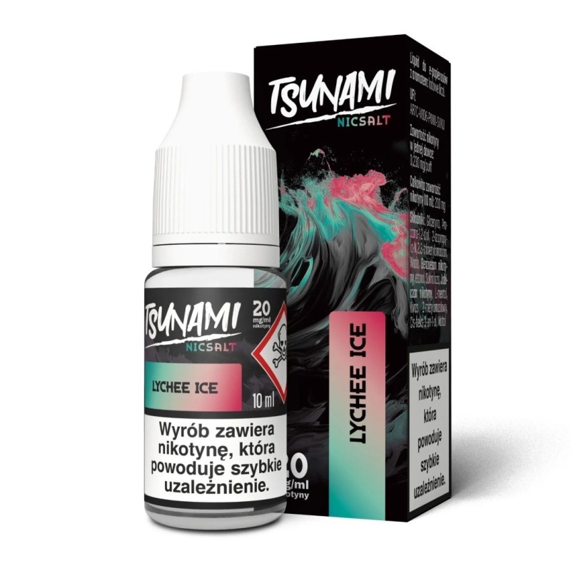 Liquid Tsunami NicSalt - 10ml Lychee Ice 20mg (A25) | Eliq Vapoteur