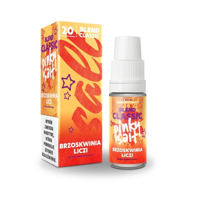 Liquid Pinky Vape Classic Salt 10ml - Pêche Litchi 20mg (A25) | Eliq Vapoteur