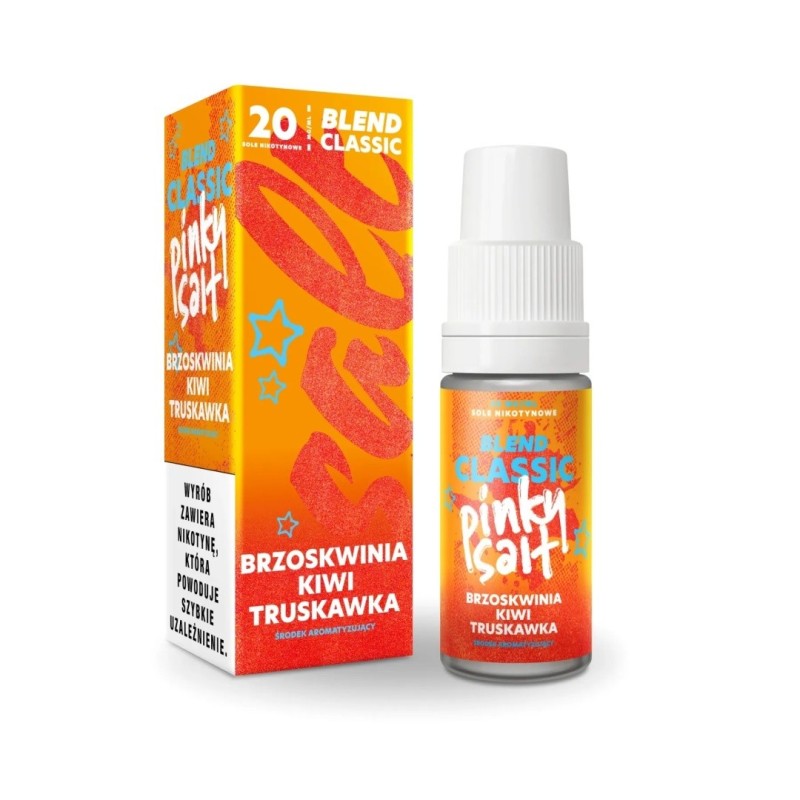 Liquid Pinky Vape Classic Salt 10ml - Pêche Kiwi Fraise 20mg (A25) | Eliq Vapoteur