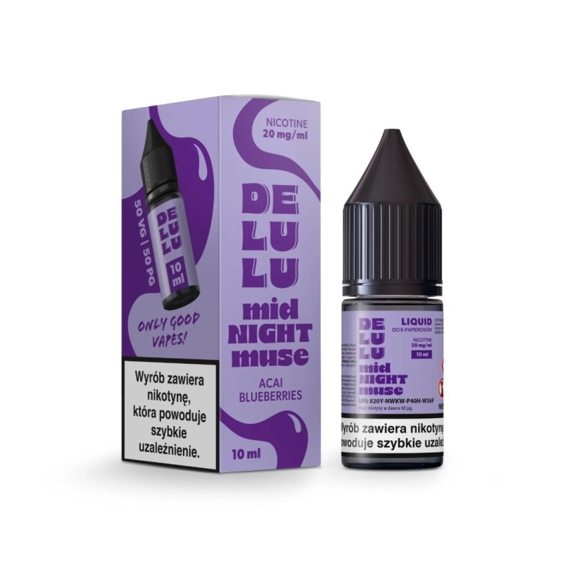 Liquid Delulu Salt 10ml - Midnight Muse 20mg (A25) | Eliq Vapoteur
