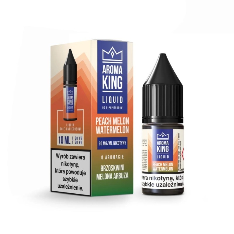 Liquid Aroma King Salt V2 10ml - Peach Melon Watermelon 20mg | Eliq Vapoteur