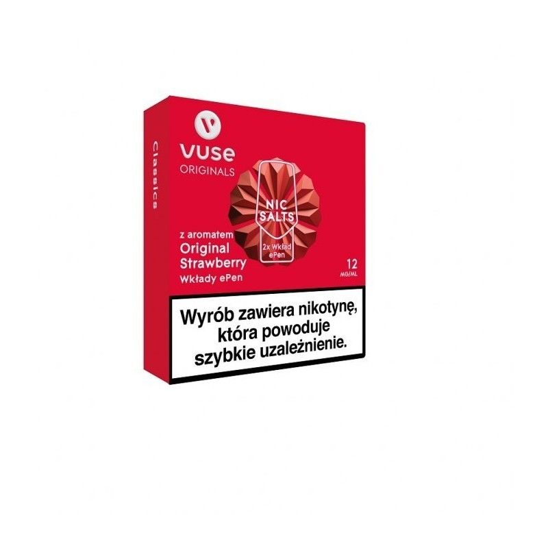 Cartouches pour Vuse ePod au goût : Original Strawberry vPro 12mg/ml (2 pièces) | Eliq Vapoteur