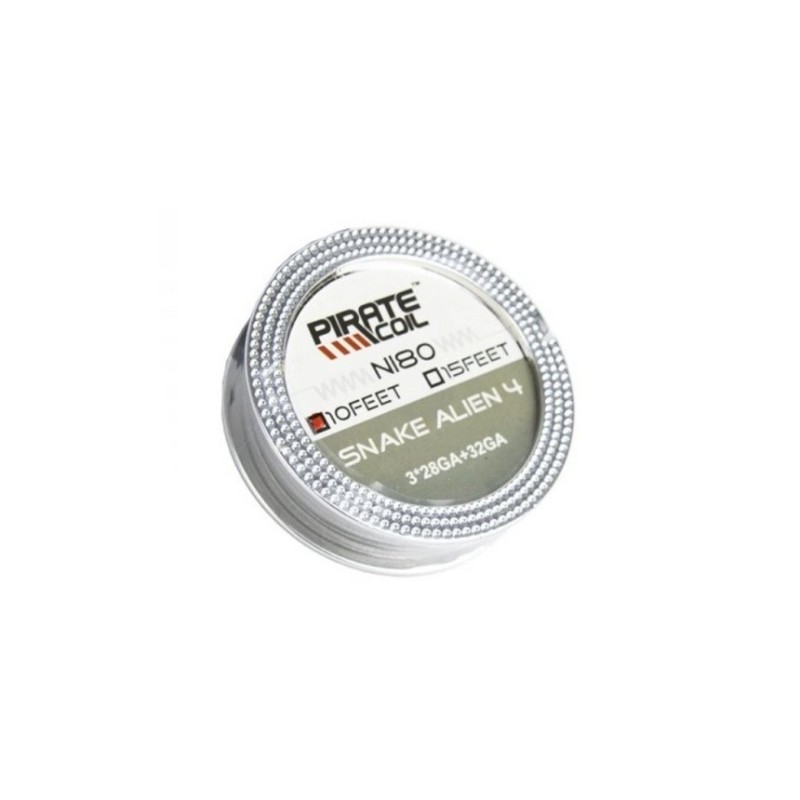 Drut Pirate Coil Ni80 - Snake Alien 4 3*28GA+32GA | Eliq Vapoteur