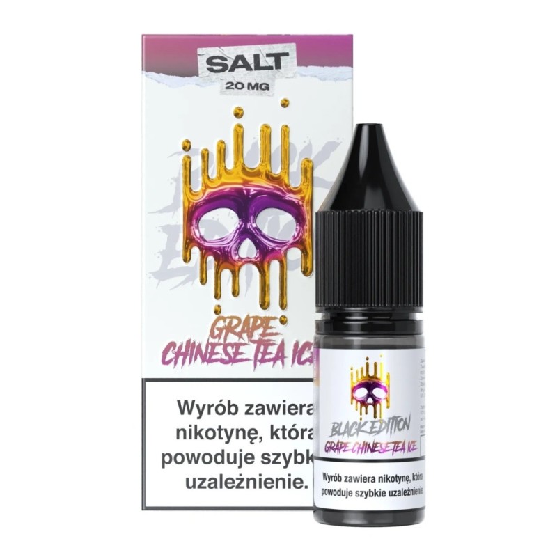 Liquid Dark Line Black Salt 10ml - Grape Chinese Tea Ice 20mg (A25) | Eliq Vapoteur