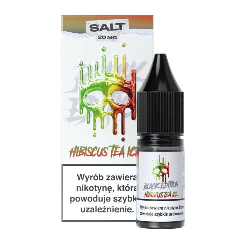 Liquid Dark Line Black Salt 10ml - Hibiscus Tea Ice 20mg (A25) | Eliq Vapoteur
